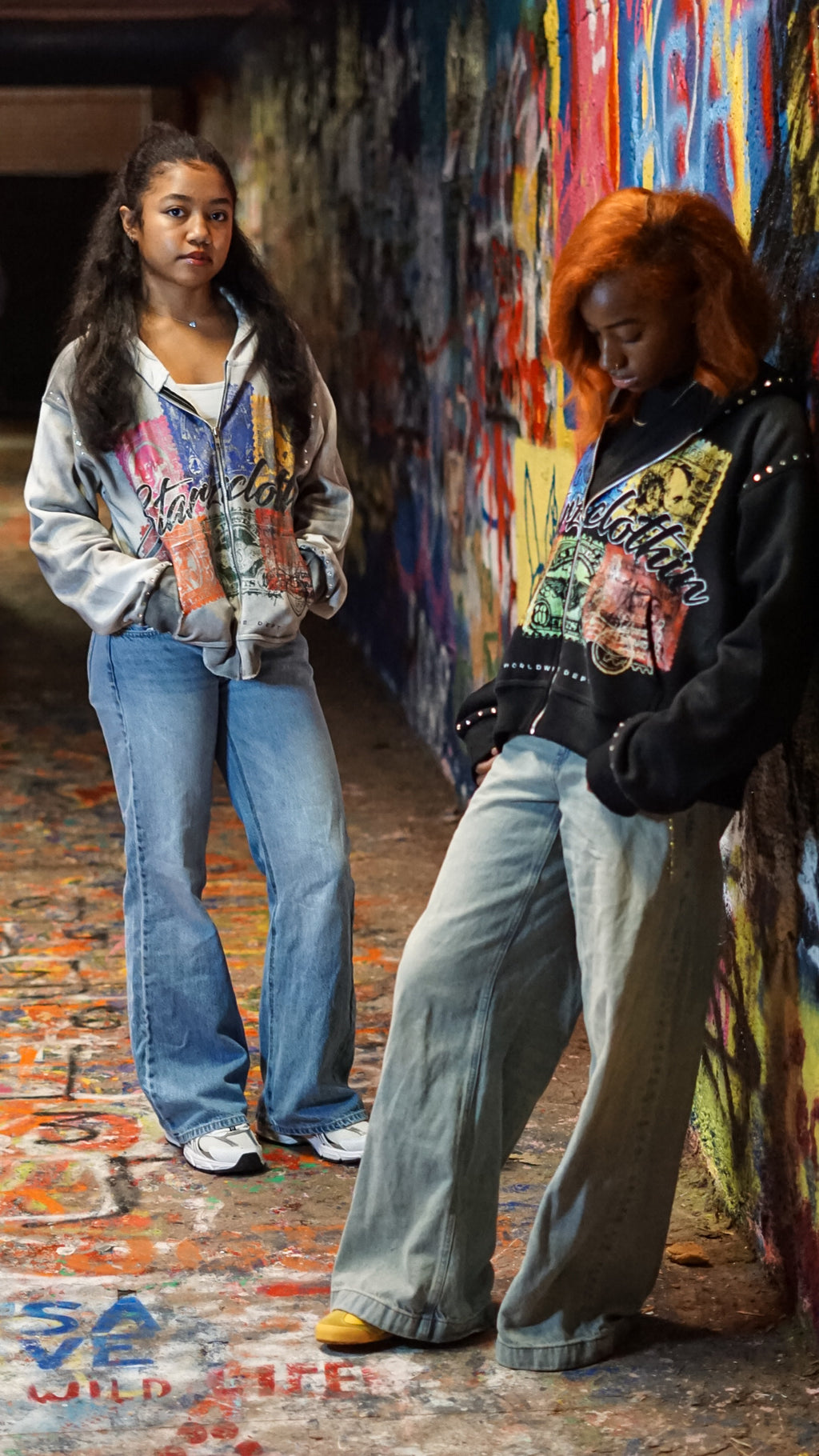 Vintage Stamp zip up Hoodie(Pre order)